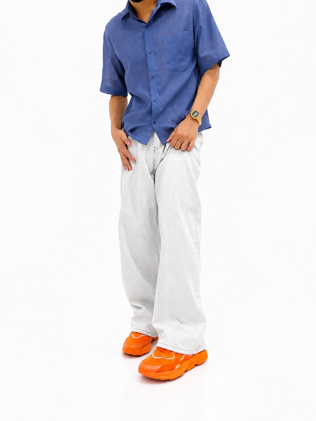 Frost White Baggy Denim