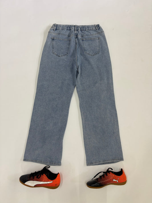 Men's Vintage Light Wash Wide-Leg Denim