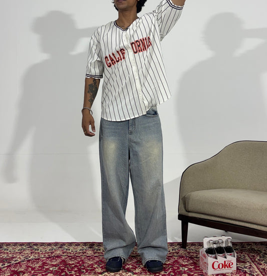 Men's Vintage Light Wash Baggy Denim