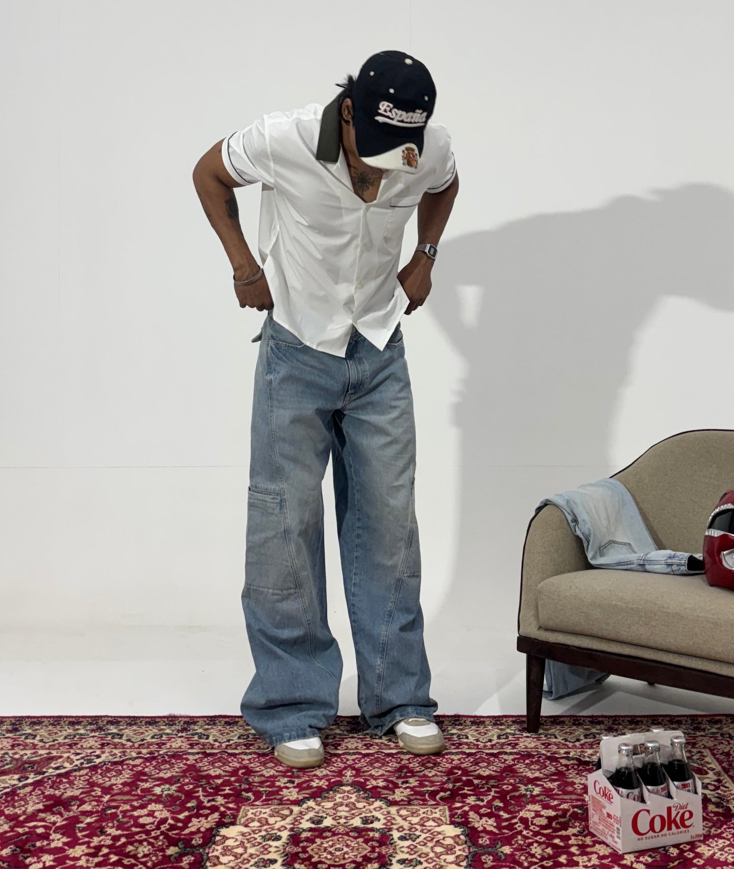 Men's Utility Panel Wide-Leg Denim