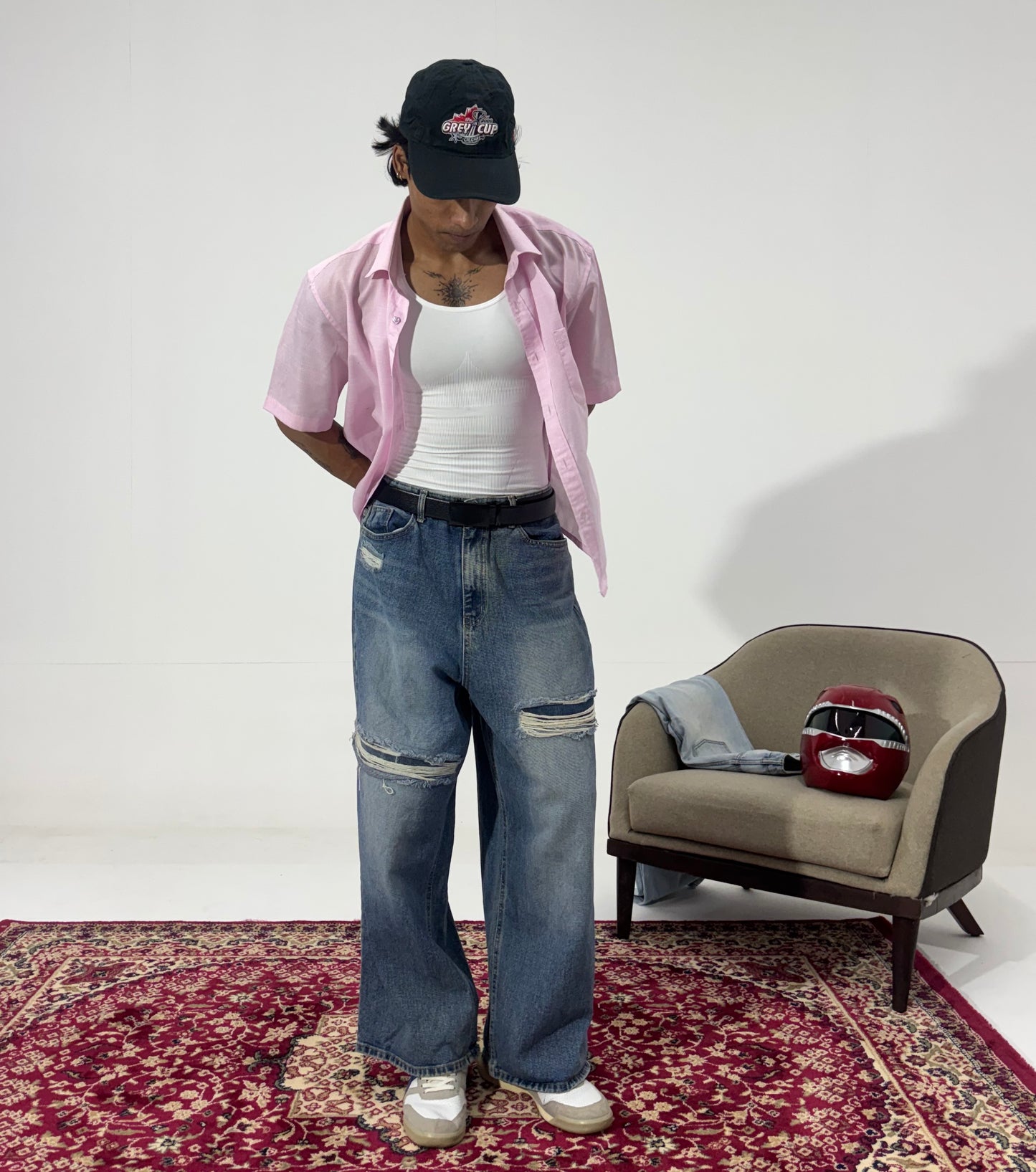 Men's Rebel Rip Wide-Leg Denim