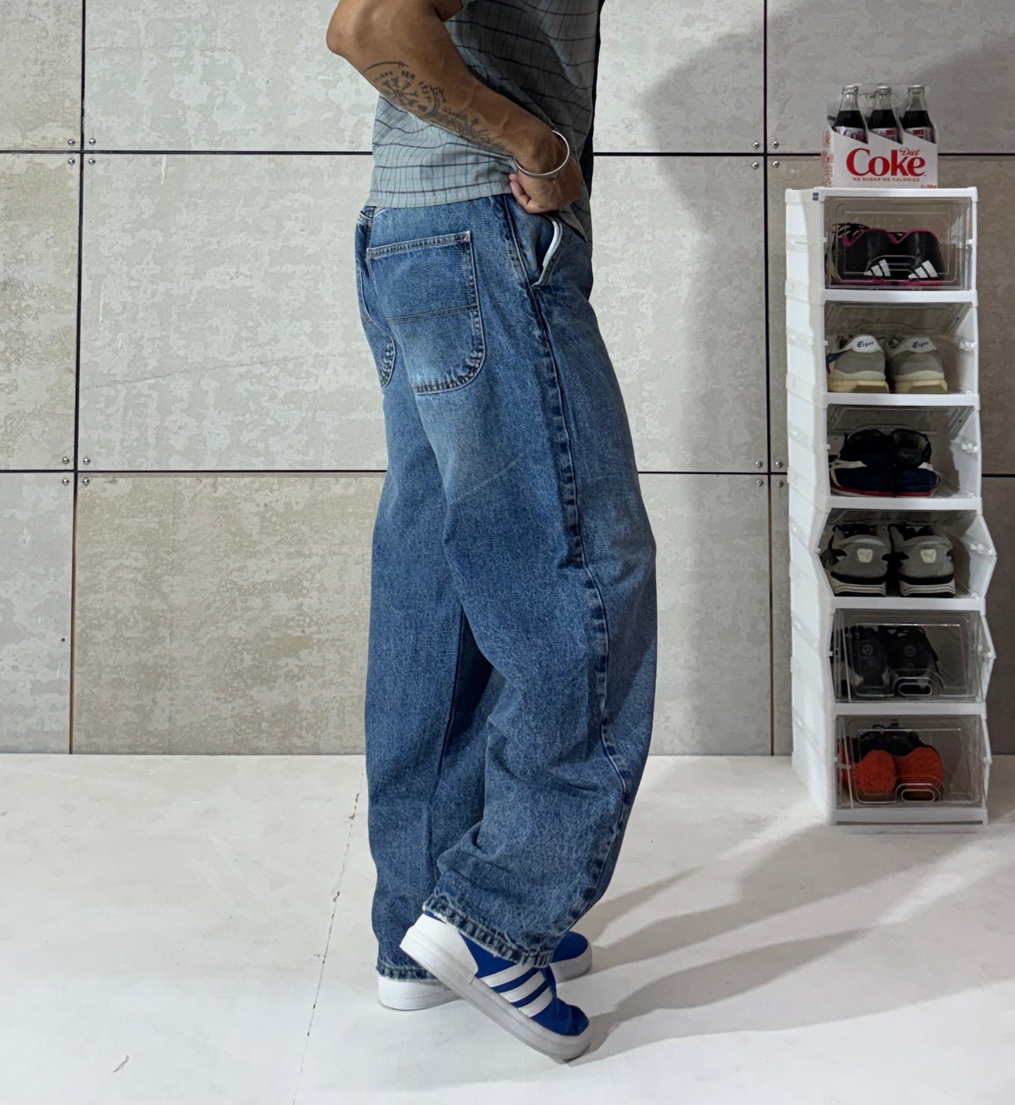 Men's Vintage Blue Balloon Denim