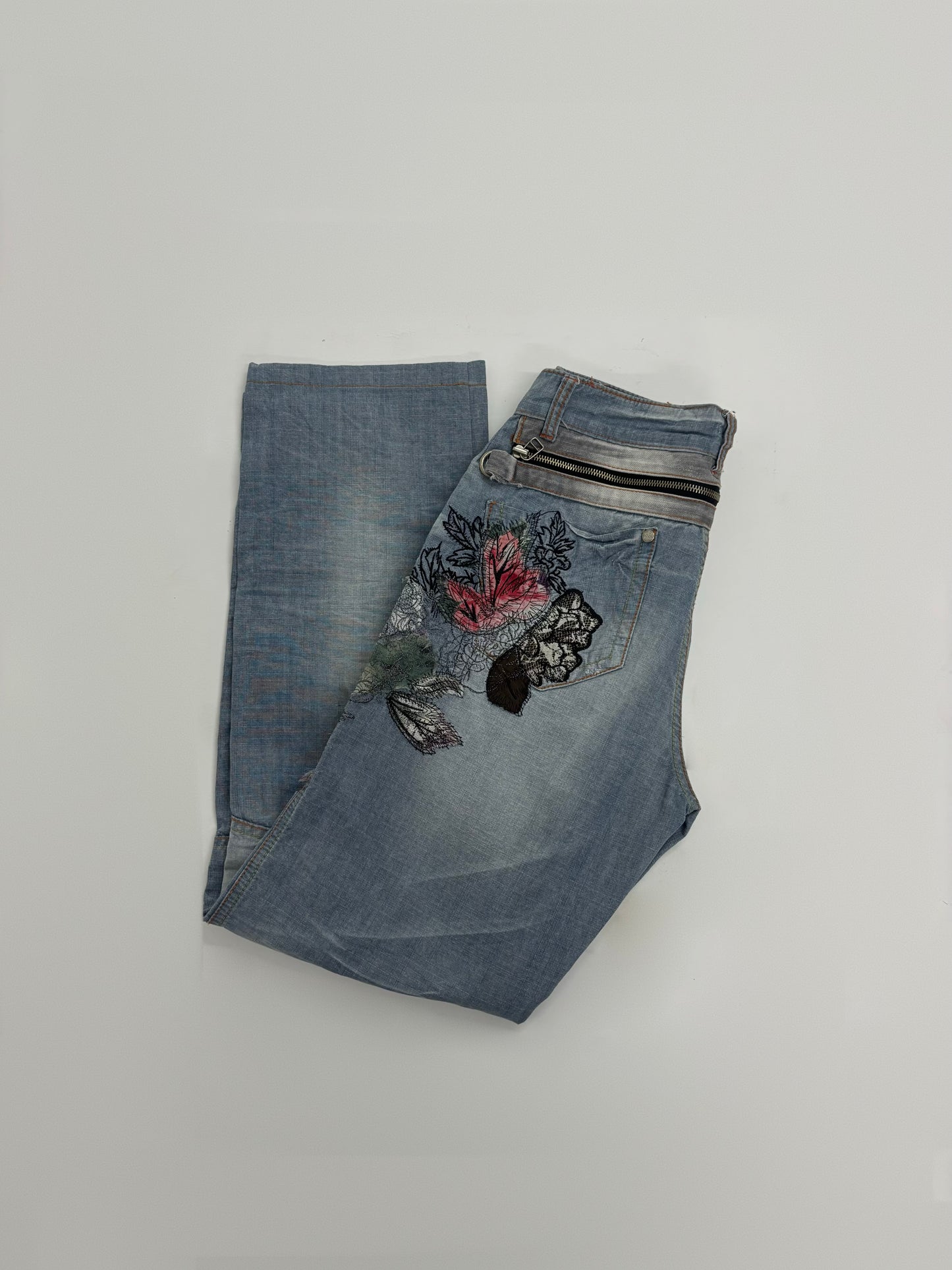 Light Wash Patch Work Women's Jeans