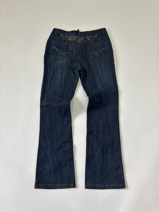 Women's dark-wash bootcut jeans