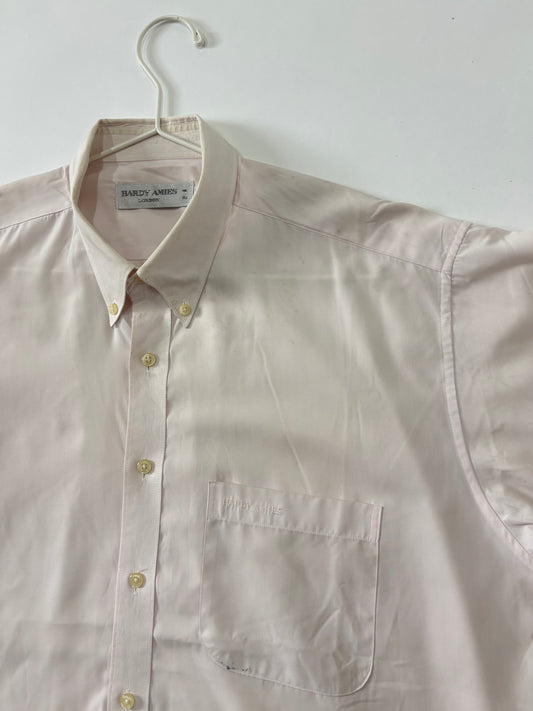Blush Pink Button-Down Short Sleeve Shirt