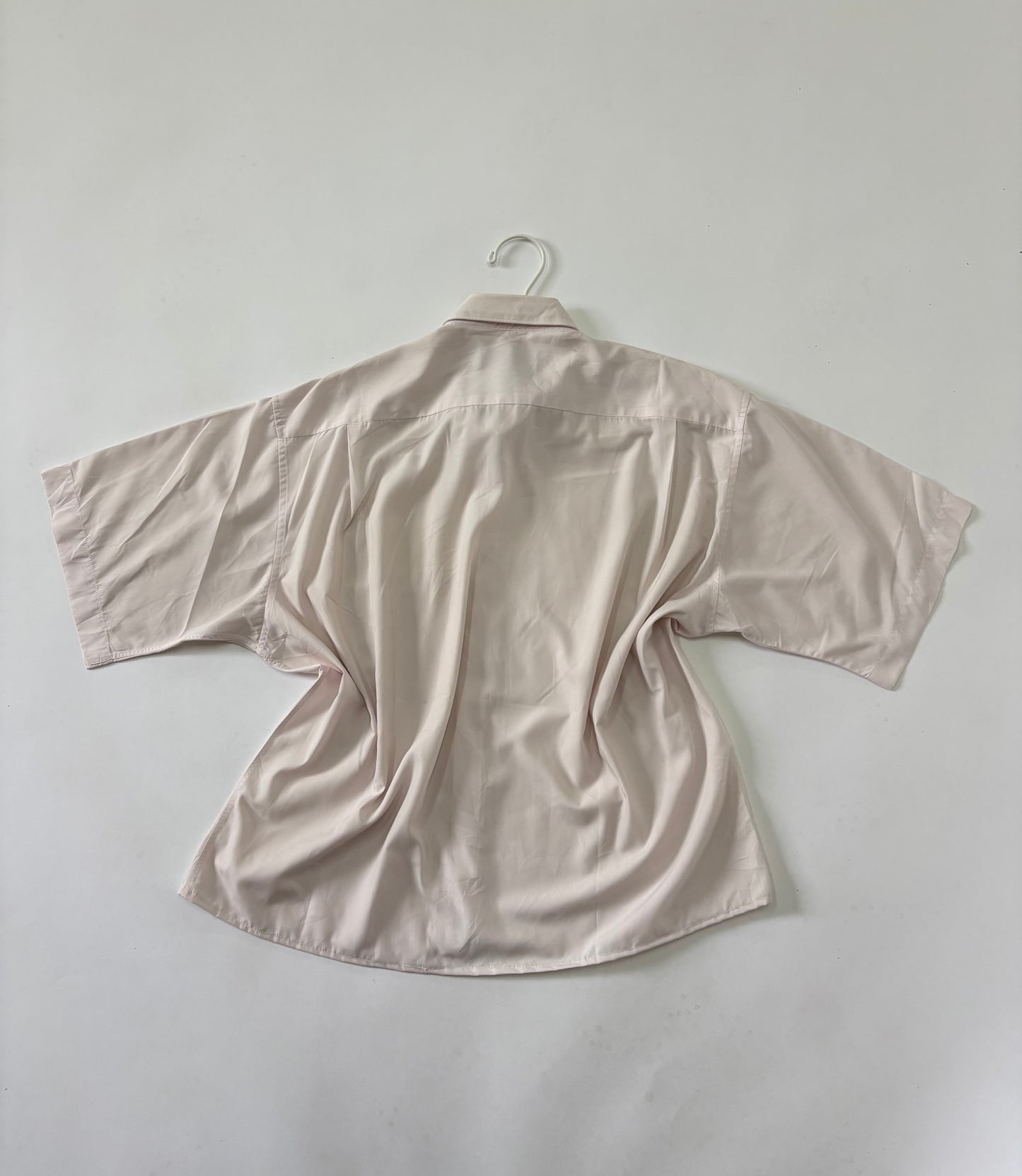 Blush Pink Button-Down Short Sleeve Shirt