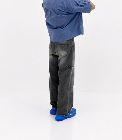 Shadow Wash Distressed Denim