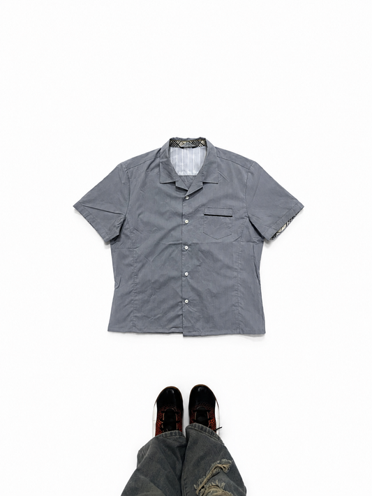 Powder Blue Short Sleeve Casual Shirt