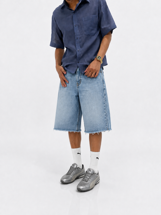 Glacier Wash Baggy Denim Jorts