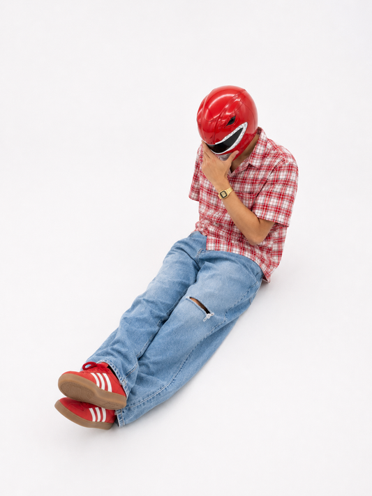 Red Plaid Cropped Shirt