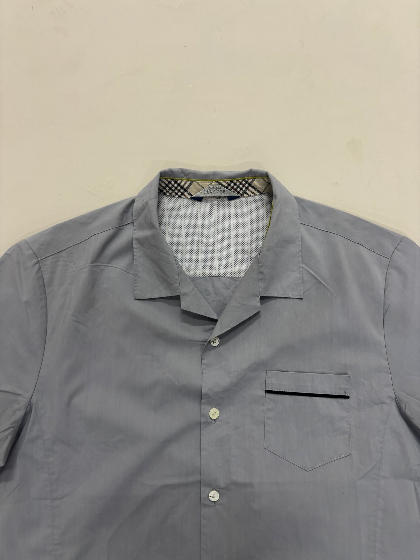 Powder Blue Short Sleeve Casual Shirt