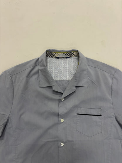 Powder Blue Short Sleeve Casual Shirt