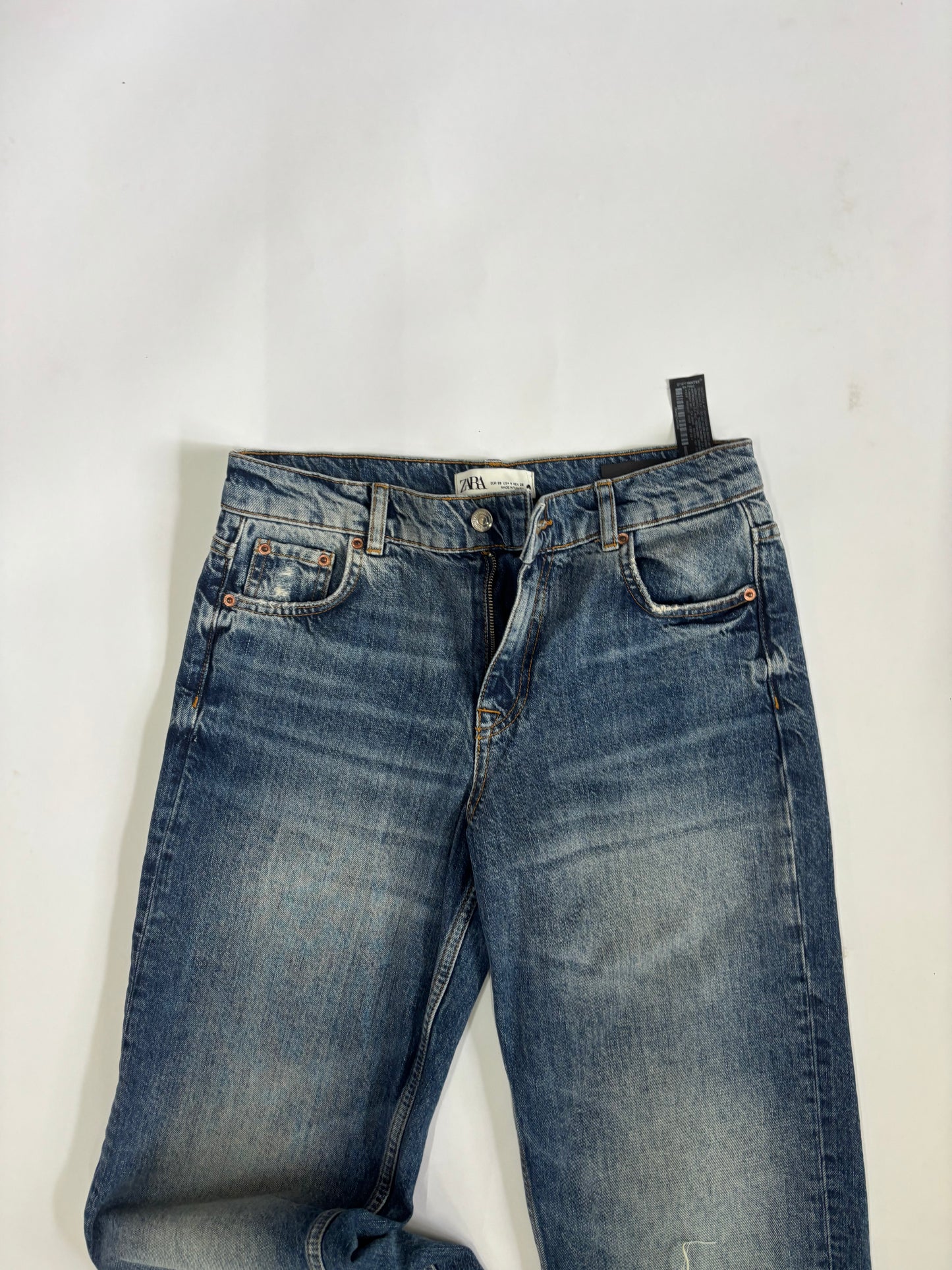 Men's Vintage Ombre Fade Wide-Leg Denim