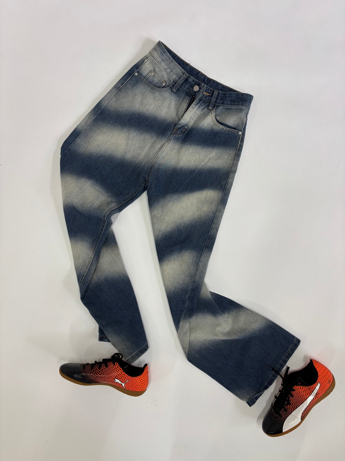 Midnight Wave Wash Wide-Leg Denim