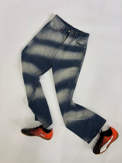 Midnight Wave Wash Wide-Leg Denim