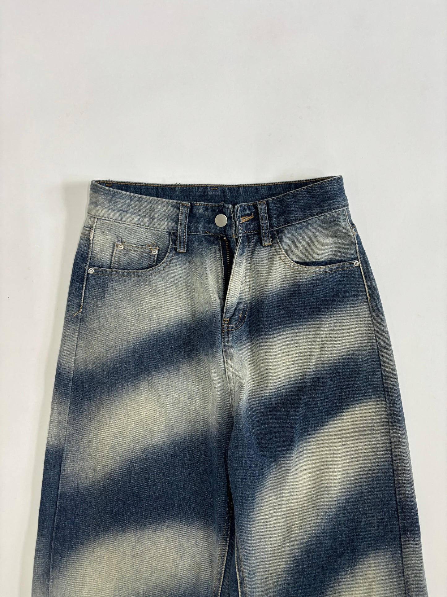 Midnight Wave Wash Wide-Leg Denim
