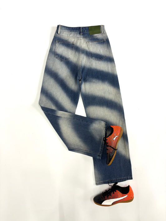Midnight Wave Wash Wide-Leg Denim