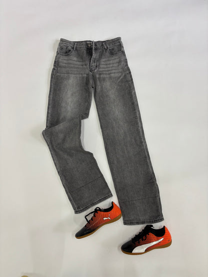 Men's Charcoal Wash Straight-Leg Denim