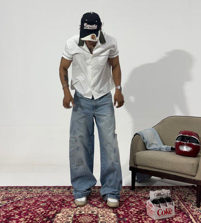Men's Utility Panel Wide-Leg Denim