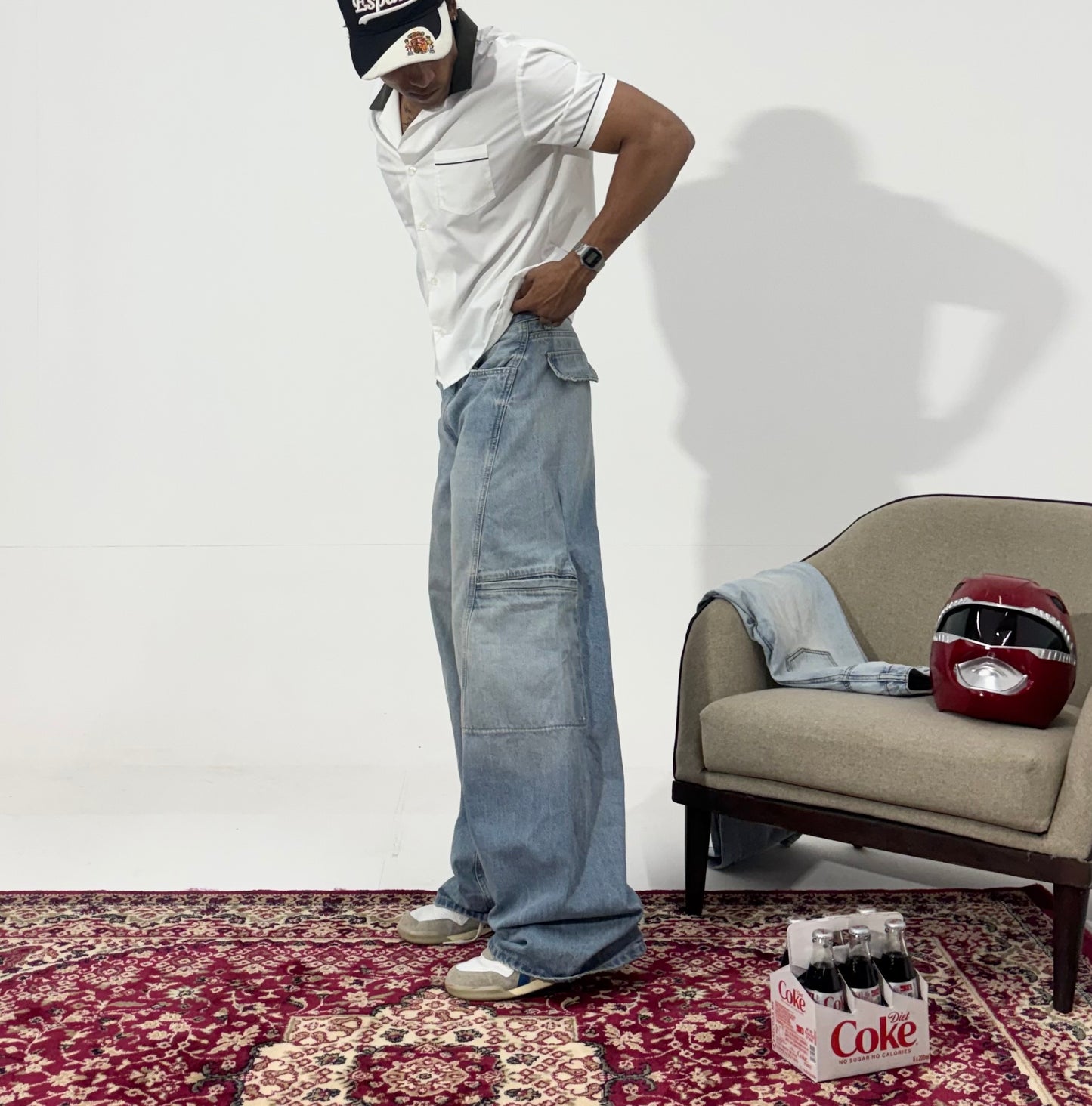 Men's Utility Panel Wide-Leg Denim