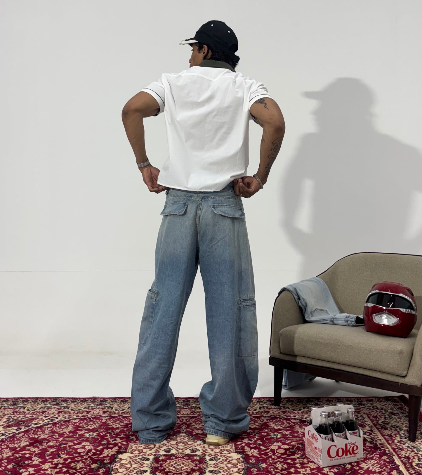 Men's Utility Panel Wide-Leg Denim