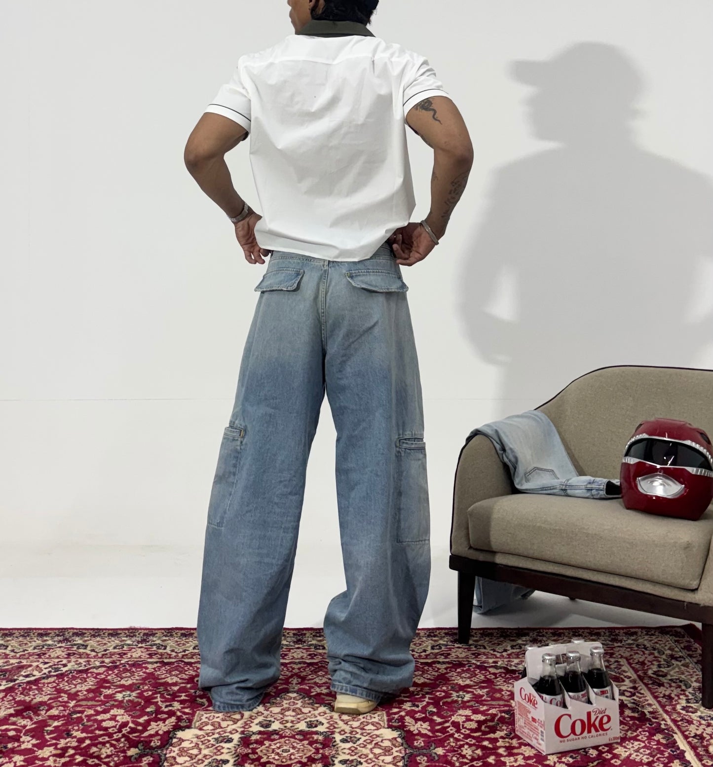 Men's Utility Panel Wide-Leg Denim