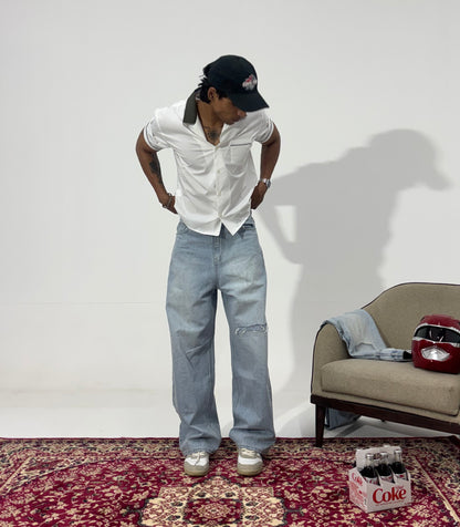 Men's Cloud Wash Baggy Denim