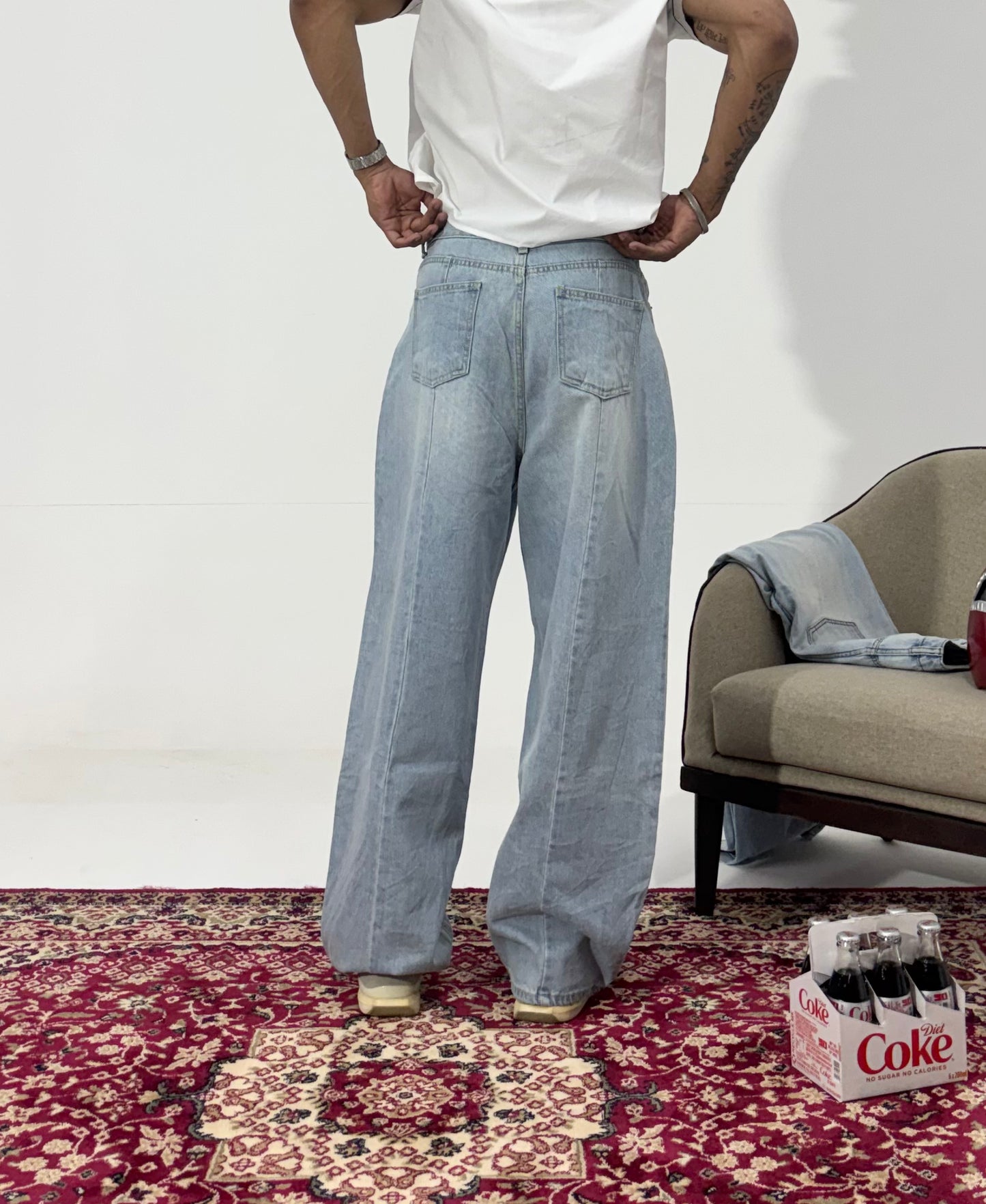 Men's Cloud Wash Baggy Denim