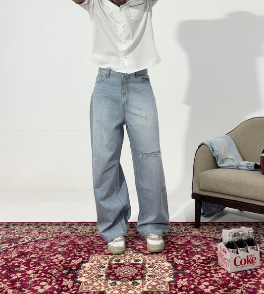 Men's Cloud Wash Baggy Denim