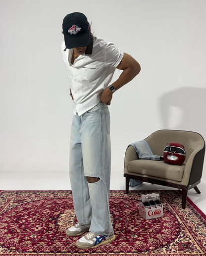 Men's Riot Rip Wide-Leg Denim