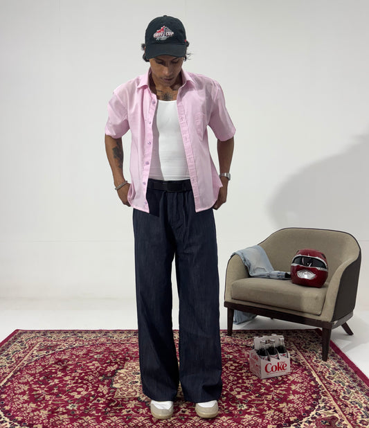 Men's Indigo Flow Wide-Leg Denim