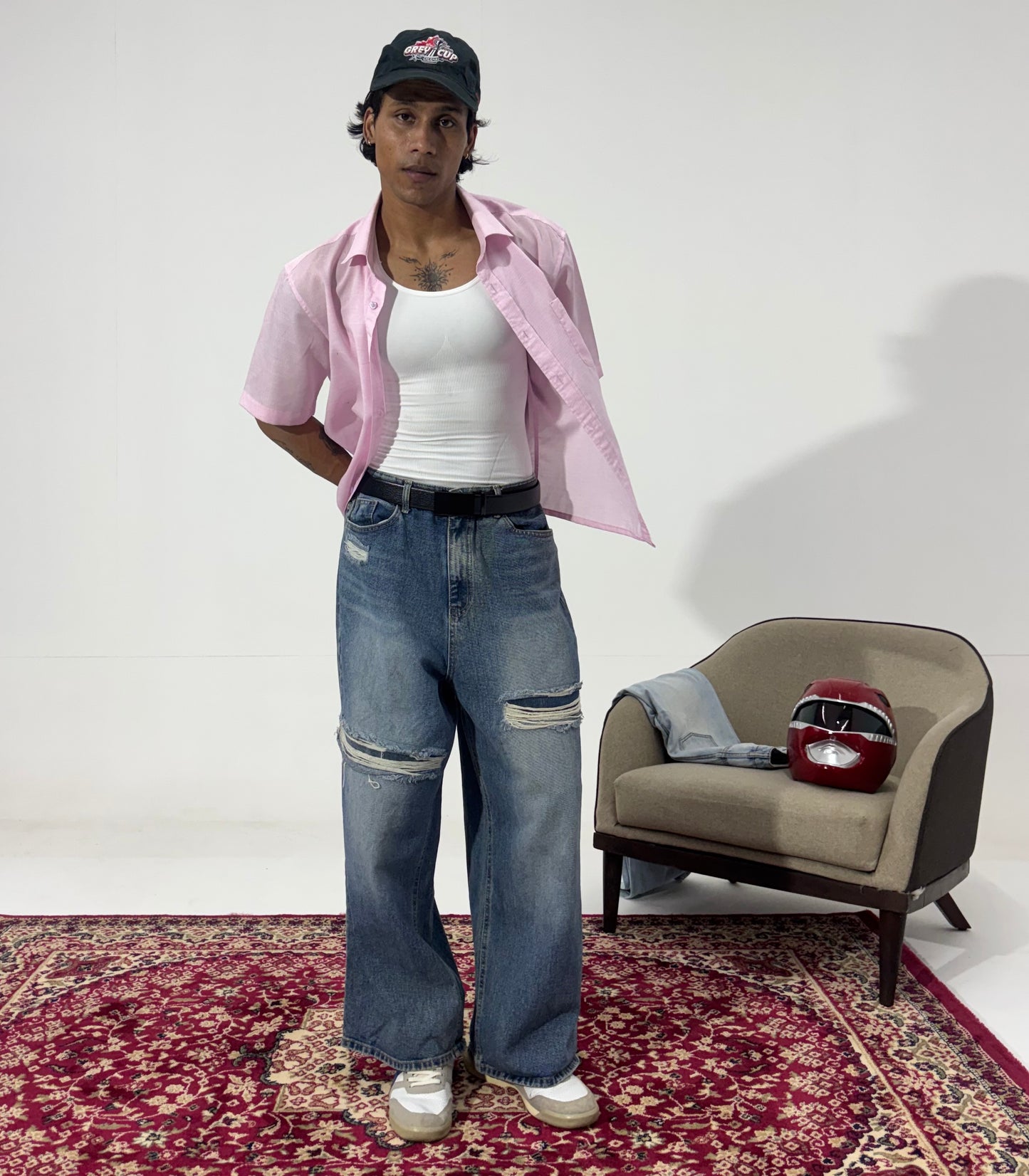 Men's Rebel Rip Wide-Leg Denim