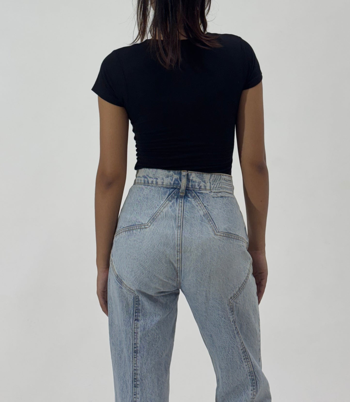 Star Detailed Wide Leg Women's Jeans