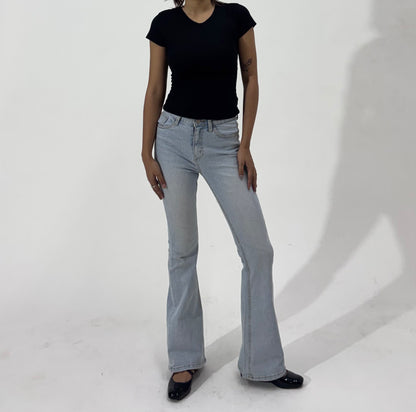 Light Wash Flared Women's Jeans