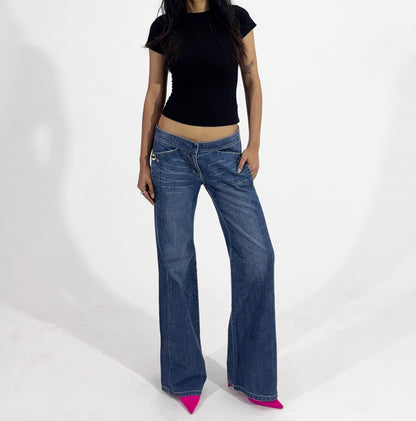 Vintage Wash Wide Leg Women's Jeans