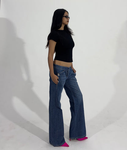 Vintage Wash Wide Leg Women's Jeans