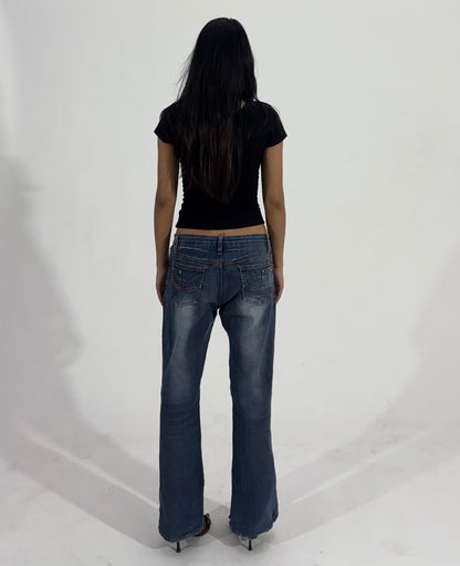 Floral Embroidered Bootcut Women's Jeans