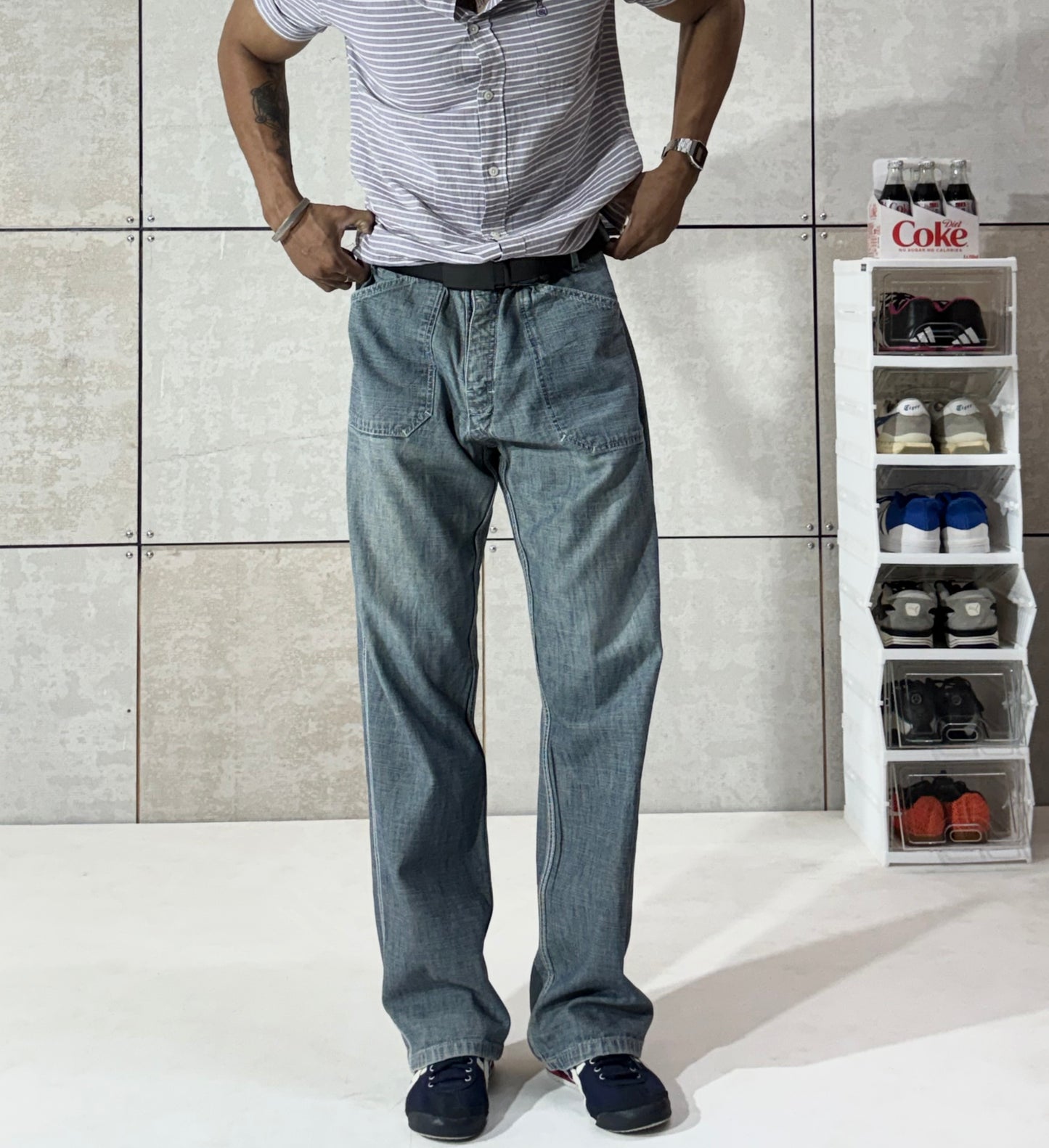 Men's Vintage Wash Carpenter Fit Denim