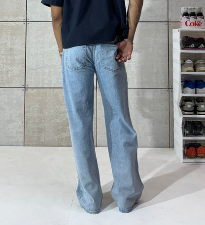 Men's Ice Blue Relaxed Fit Denim