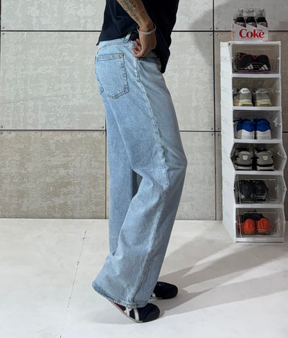 Men's Ice Blue Relaxed Fit Denim