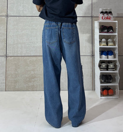 Men's Minimal Distressed Straight-Leg Denim