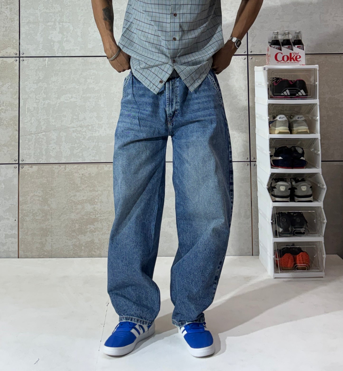 Men's Vintage Blue Balloon Denim