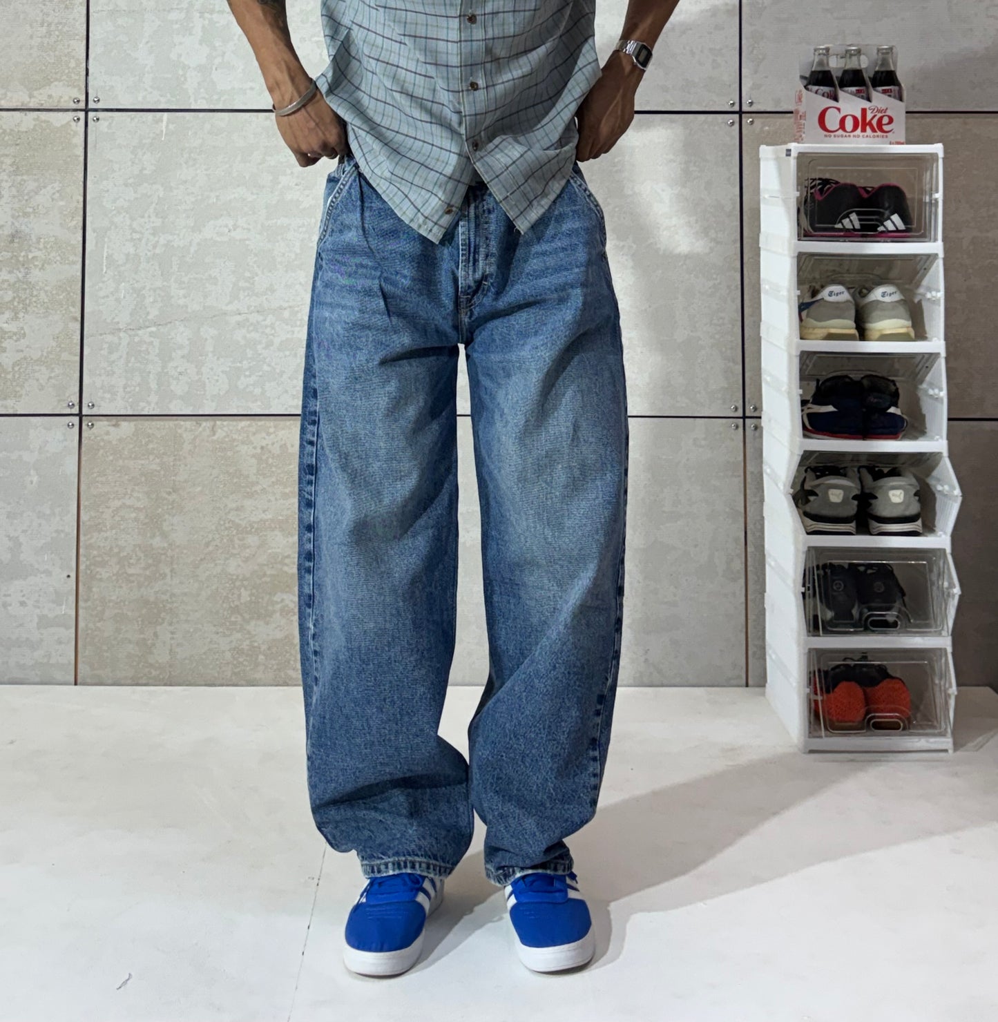 Men's Vintage Blue Balloon Denim