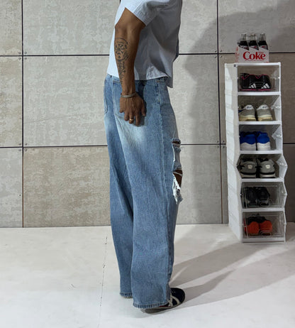 Men's Anarchy Ripped Baggy Denim
