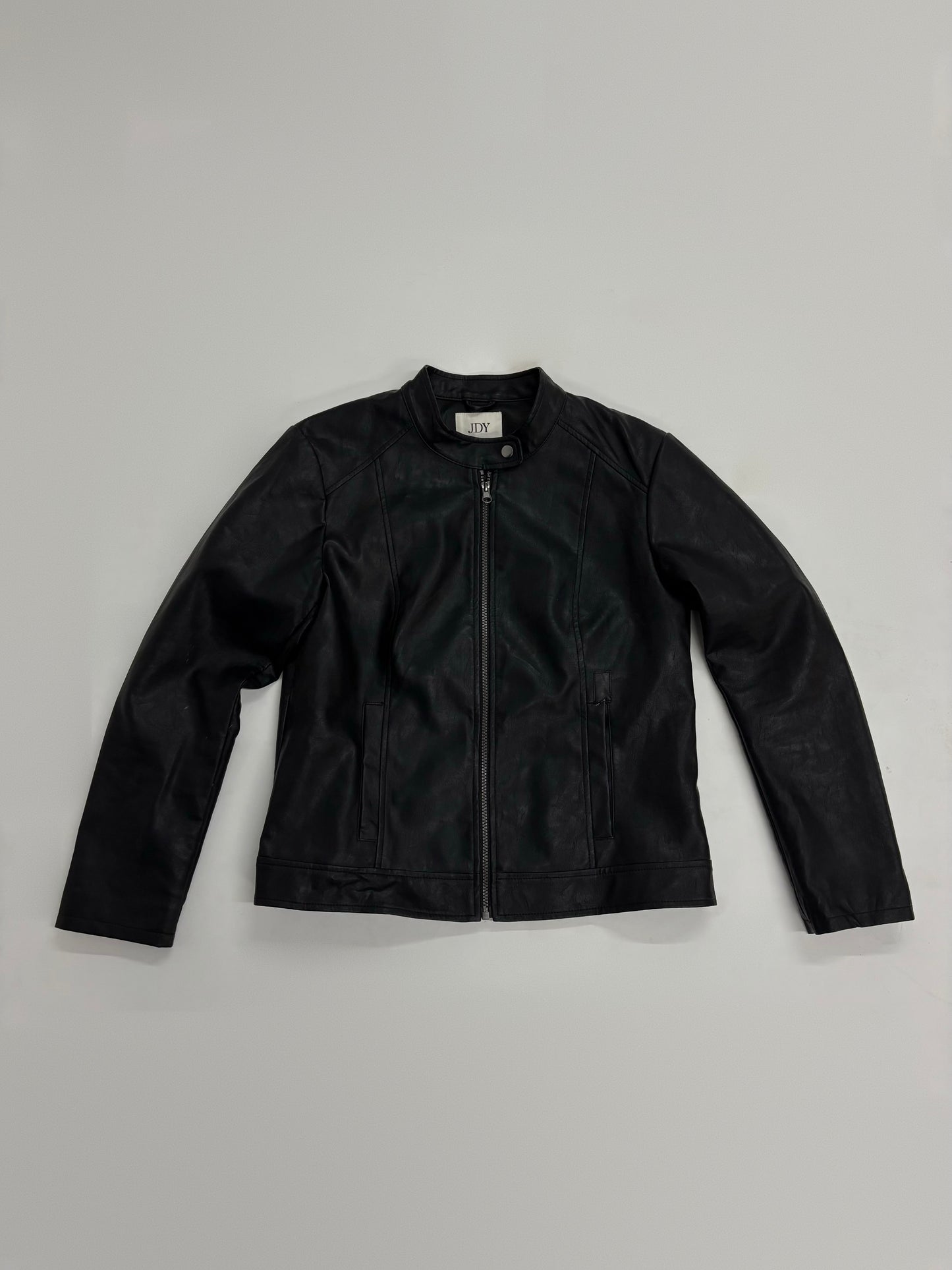 Unisex Classic Black Leather Jacket