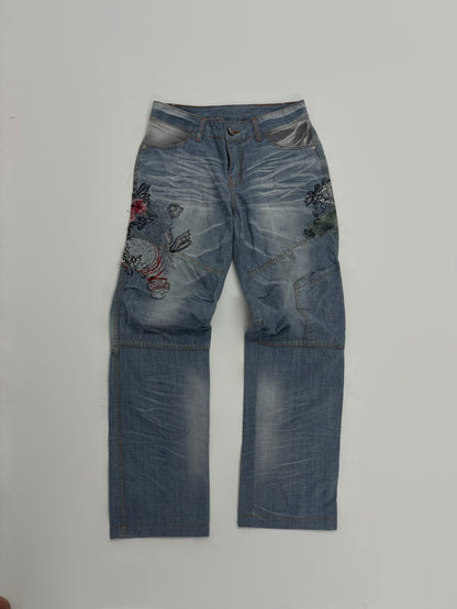 Light Wash Patch Work Women's Jeans