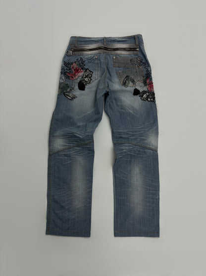 Light Wash Patch Work Women's Jeans
