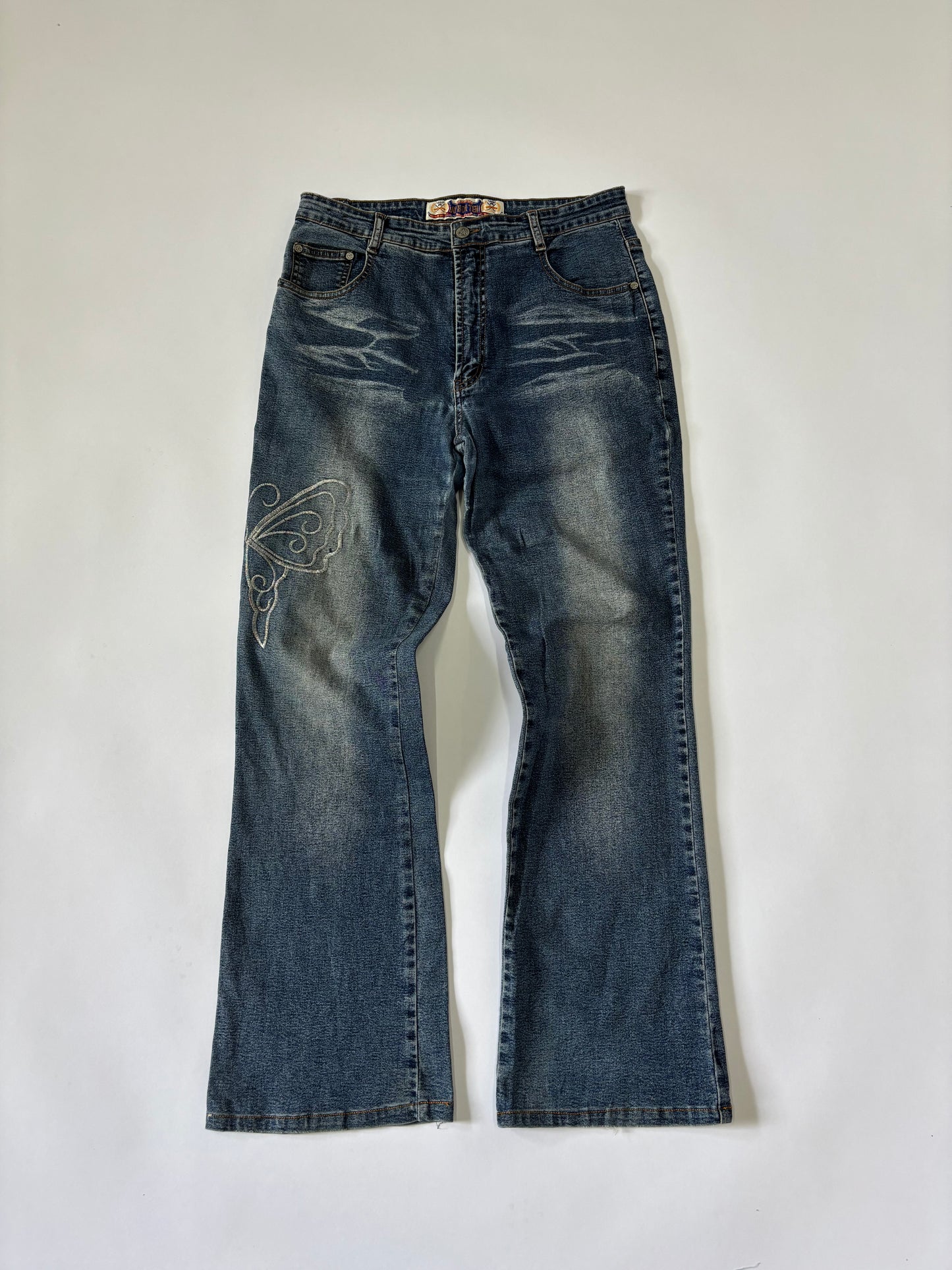 Y2K Embroidered Flare Women's Jeans