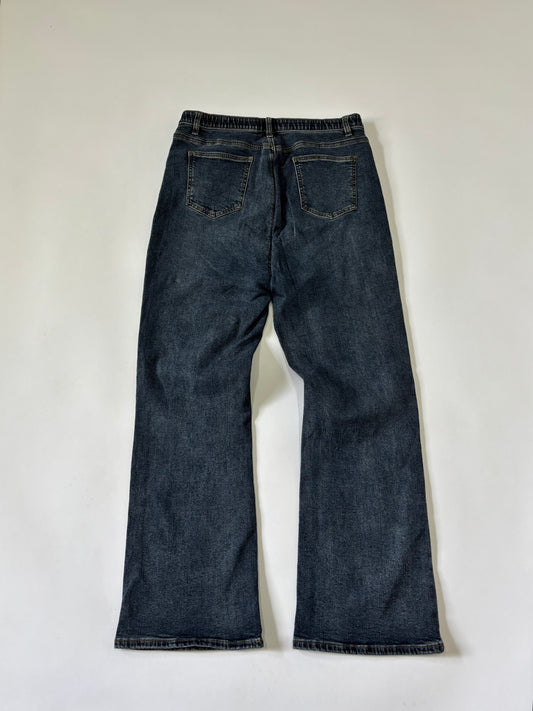 Y2K Dark Wash Stretch Flared Women's Jeans – High Rise Bootcut Denim Pants