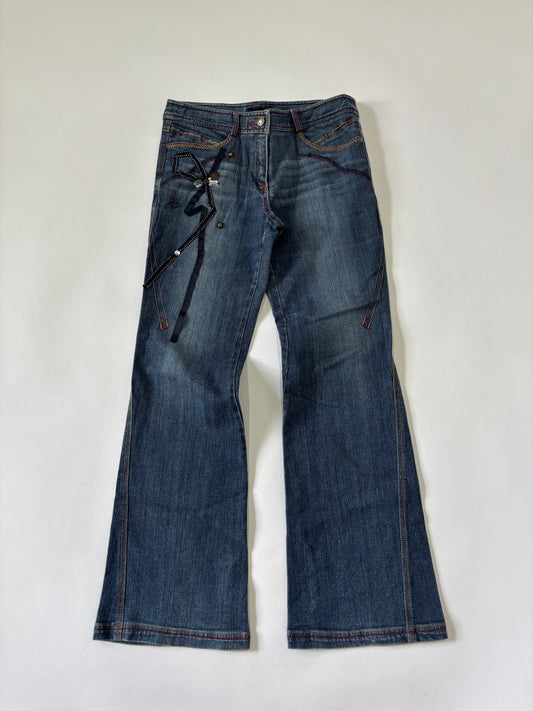 Medium wash Embellish detailed Women's denim